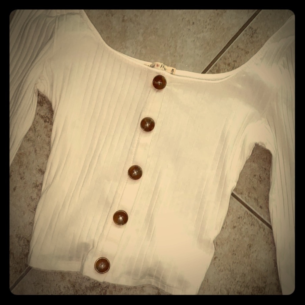 White long sleeve with buttons